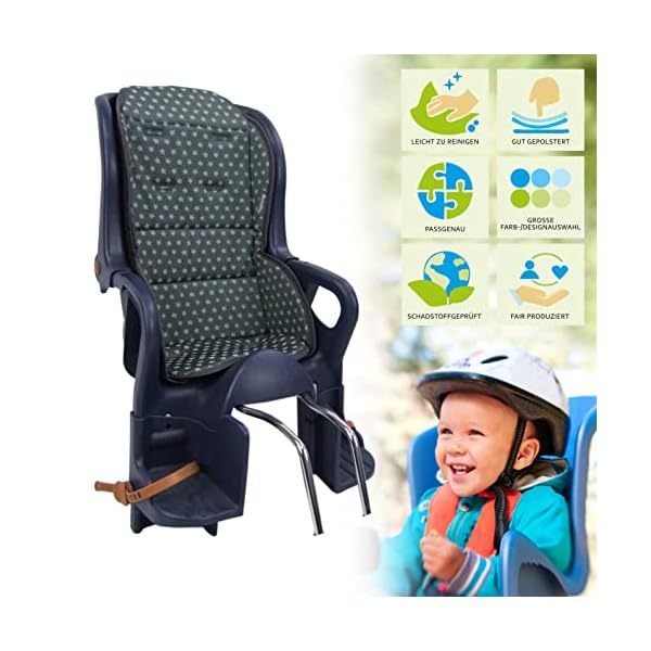 BAMBINIWELT Ersatzbezug Sitzkissen Bezug Auflage für Fahrradsitz kompatibel mit Römer Jockey Sterne MOD 3 (beige Sterne… – Bild 3