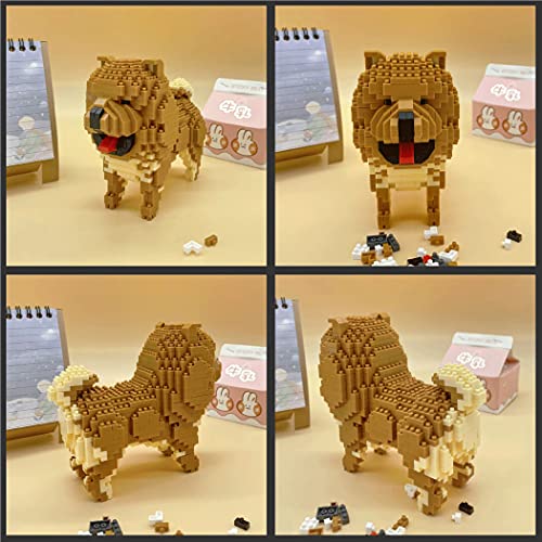 Figuur om in elkaar te zetten met nanoblocks. Chow chow hond - Afbeelding 3