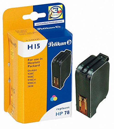 Pelikan H15 Druckerpatrone ersetzt Hewlett Packard HP78D C6578D, 19 ml, tricolor Pelikan H15 Druckerpatrone ersetzt Hewlett Packard HP78D C6578D, 19 ml, tricolor
