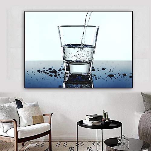 yaoxingfu Sin Marco Pintura bodegón Vaso de agua50x70cm