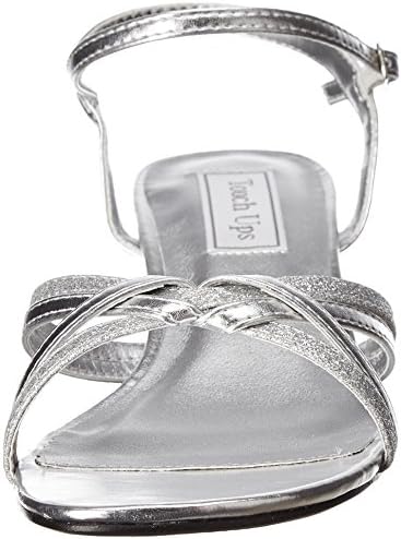 Touch Ups Women's Melanie Dress Sandal, Silver, 12 Wide | Image 1