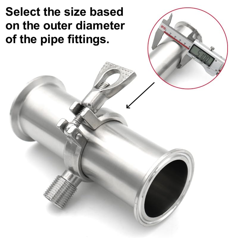 Soporte for tubo de acero inoxidable 304 con rosca BSP 1/2"