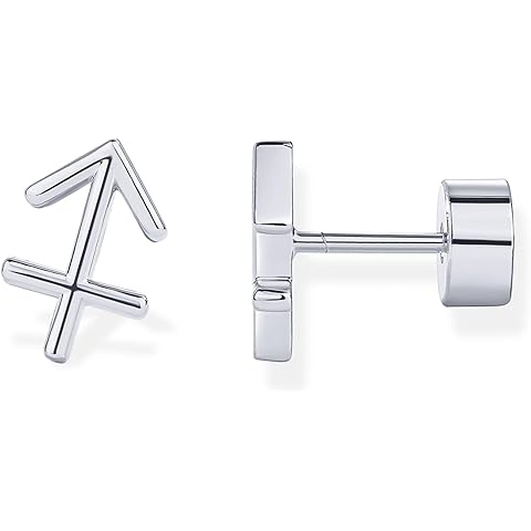 PAVOI 14K Gold Plated 925 Sterling Silver Posts Zodiac Sign Flat Back Earring Studs | Birthday Gift for Women | Astrology Earring Pair