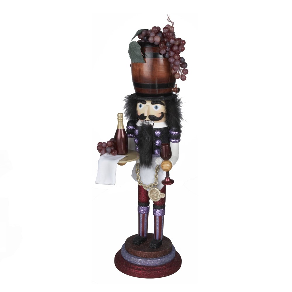 Hollywood Nutcrackers Kurt Adler 19-Inch Hollywood Wine Nutcracker, Black