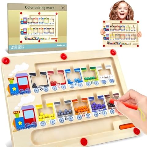 Magnetic Colour and Number Sorting Maze Toy Cover