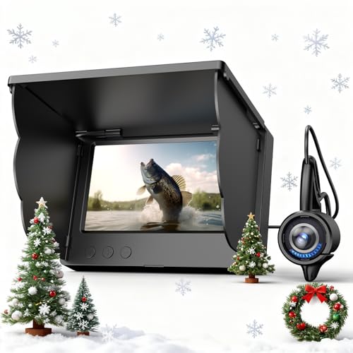 Eyoyo Underwater Fishing Camera with 4.3 Inch LCD, 5000mAh Battery, Infrared Night Vision, IP68 Waterproof Portable Fish Camera for Ice, Lake, Boat & Kayak Fishing