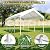 Aoxun 10x20 FT Carport Heavy Duty Car Canopy with Tarp & Wind Resistance Portable Garage Car Tent Outdoor Car Port with Tear Resistant Canopy, No Sidewall - Milky White