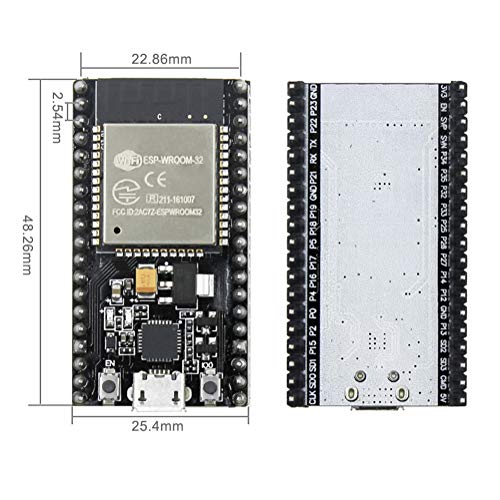 KeeYees Development Board 2.4 GHz Dual Core WLAN WiFi + Bluetooth 2-in-1 Microcontroller ESP-WROOM-32 Chip CP2102 for ESP32 for Arduino (2PCS) - Thumbnail 3