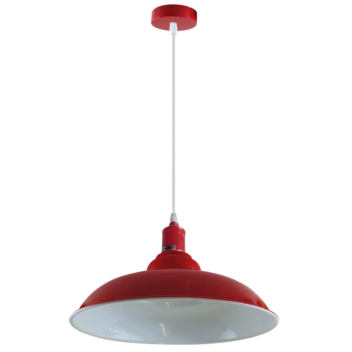 LEDSone Modern Chandelier Vintage Pendant Light Shade Fixture,Industrial Hanging Ceiling Lighting with E27 Bulb Base, Ideal for Dining Room Bar Clubs & Restaurants[Energy Class A+] (Red) — image 1
