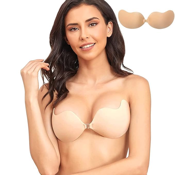 Women's Silicone Breast Lift Up Nipple Pad || Reusable Adhesive Stick On Nipple Cover || Invisible Push Up Self Adhesive Bra Pad