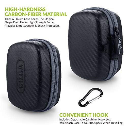 Image of GIZGA essentials Carrying Case for Jiofi 4G M2S&Jiofi3 WiFi Hotspot Dongle,Shock Asbsorber Protective Carbon Fibre Material,Detachable Hook,Mesh Pocket,Black,Single Band,0 gigabits per Second