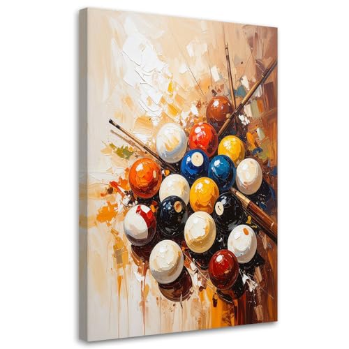 Toile billard snooker décorative pour le bureau et déco tableau murale salon Feeby