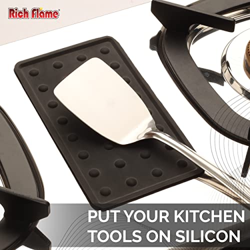 Rich Flame Gas Stove 4 Burners Steel Body | ISI Certified 4 Burner Stoves | Home & Kitchen Gas Chulha LPG & PNG Compatible | Manual Ignition... - Image 6