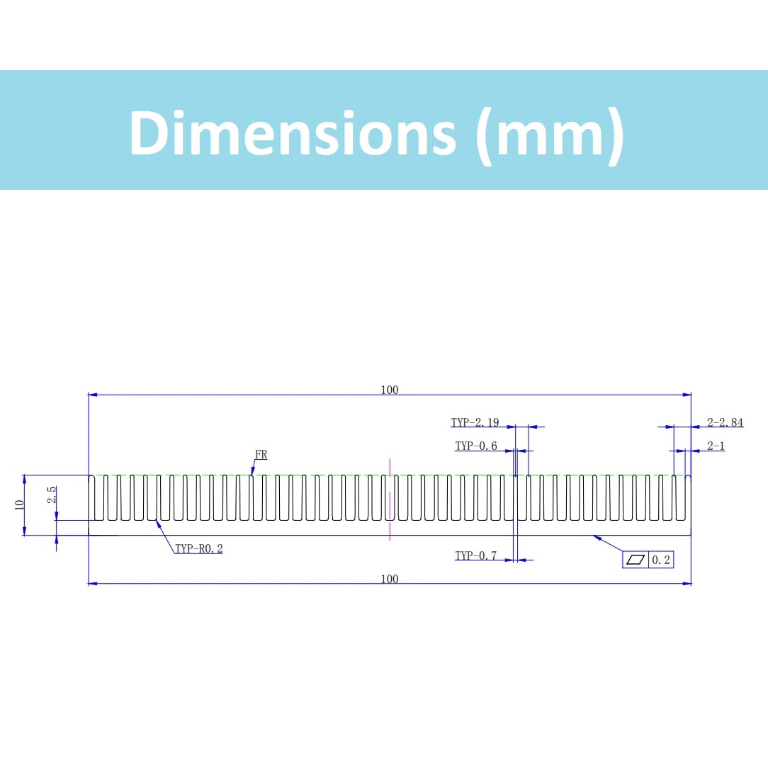 ELCOKITEX Large Aluminum Heat Sink with Thermal Conductive Adhesive Tape, 150x100x10mm /5.91x3.94x0.39 inch Heatsink Module for LED Circuit Board DIY CHSEY150X100X10