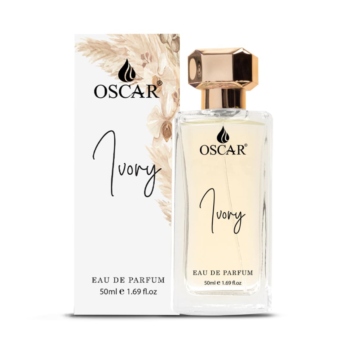 Ivory Eau De Parfum Woman, 50ml | Long Lasting Perfume for Women | Premium Luxury Fragrance Scent | Aromatic Blend of Bergamot, Woody, Patchouli | Long Lasting Smell