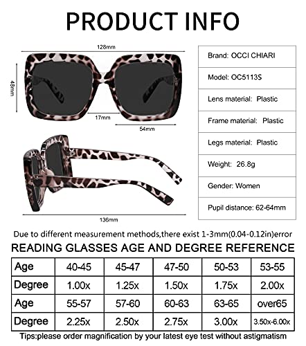 Image of OCCI CHIARI Narrow Reading Glasses Women Colorfull Cute Readers for Petite Face