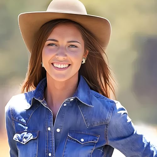 Western Boots Earrings - Cowgirl Cowboy Enamel Hat Bohemian Rodeo Boot Country Clip On Earrings, Fashion Statement Jewelry for Women3