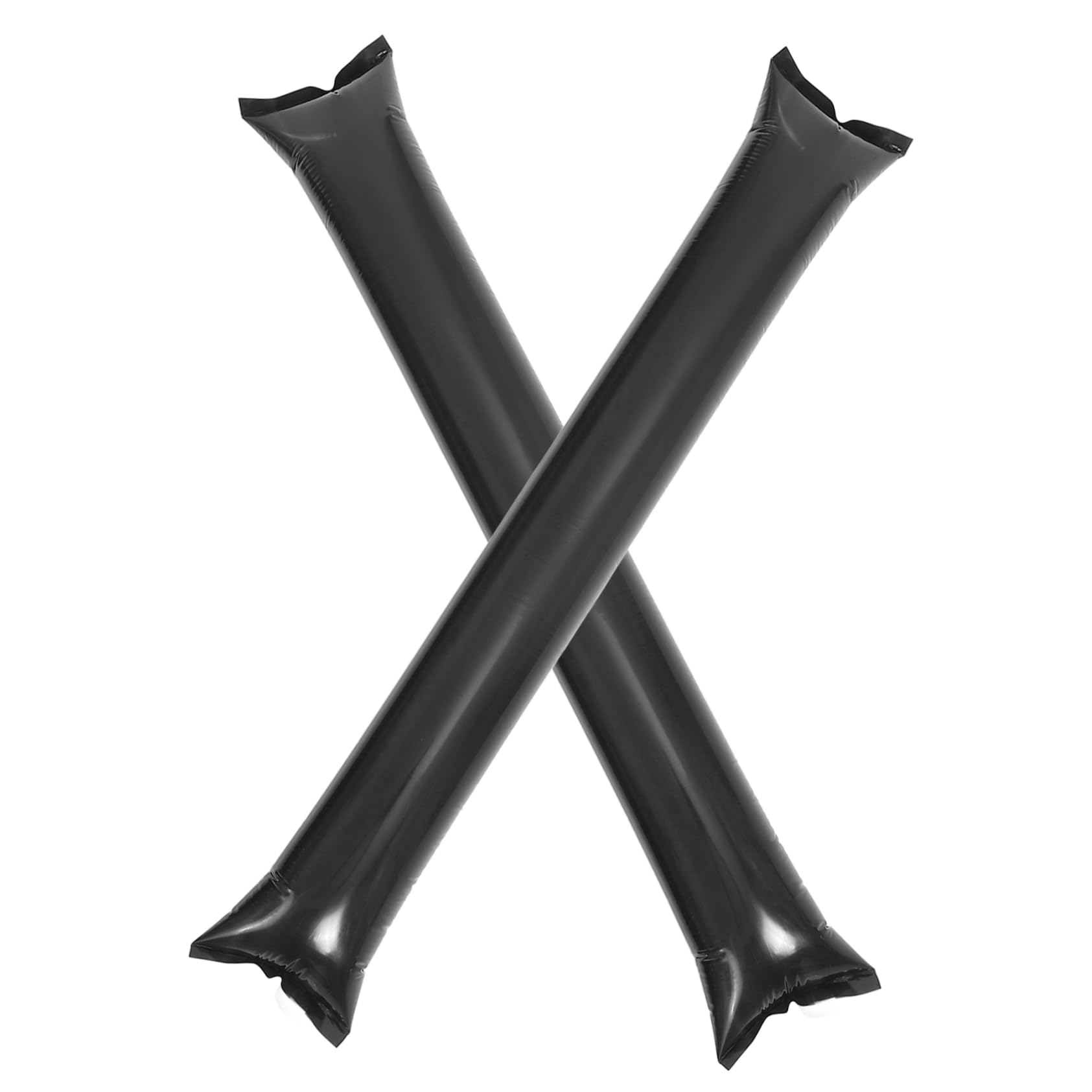 KICHOUSE 30pcs Inflatable Cheerleading Sticks Hand Clapper Clappers Noisemakers Noise Makers for Sporting Events Inflatable Boom Stick Bambam Cheer Stick Blow up Cheering Sticks Pvc Black