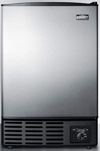 Summit BIM25 - Máquina de hielo compacta de 15 pulgadas con certificación UL con capacidad de 12 libras de capacidad, contenedor de almacenamiento