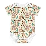 Vodbne Sloth Baby Clothes Onesie Short Sleeve Infant Baby Stuff Shower Gifts for Boys Girls (Sloth, 0-3 Months)