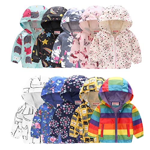Toddler Kids Boys Girls Hooded Windbreaker Jacket Fashion Hoodie Zip Windproof Jacket Trench Coats Lightweight Outerwear4
