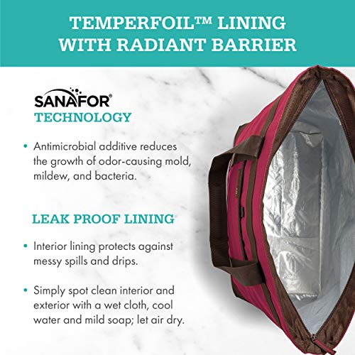 Rachael Ray Jumbo Chillout Thermal Tote, 10-Gallon Capacity Insulated Bag, Reusable, 22.5