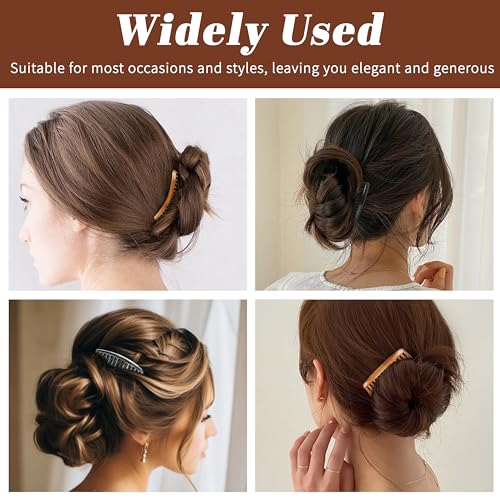 tashow 24 pcs hair side combs for women fine thin hair 14 teeth decorative hair combs for women girls bridal wedding veilwide black transparent light coffee