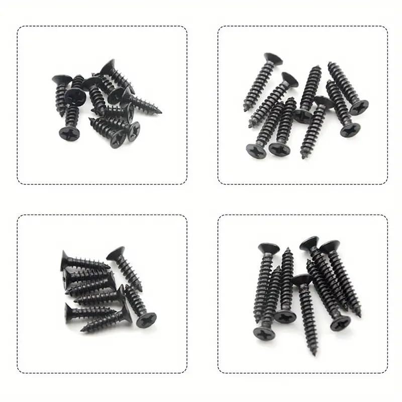 Kit de 800 tornillos autorroscantes M2 acero carbono miniatura 5
