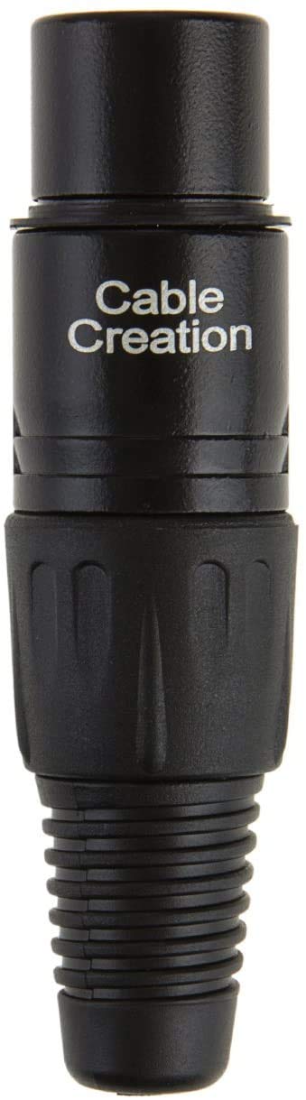 [5-Pack 3 Pin XLR Soldadura Tipo Micrófono Línea Conector Hembra, Carcasa Negra 7