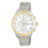 Seiko Chronograph Silver and Gold-Tone Stainless Steel Men's watch #SKS432