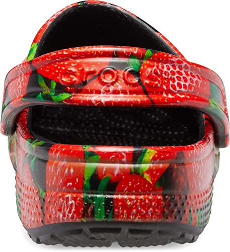 Image of Crocs Unisex-Adult Classic Seasonal Print Clogs, Red /Black, 14 Men /16 Women