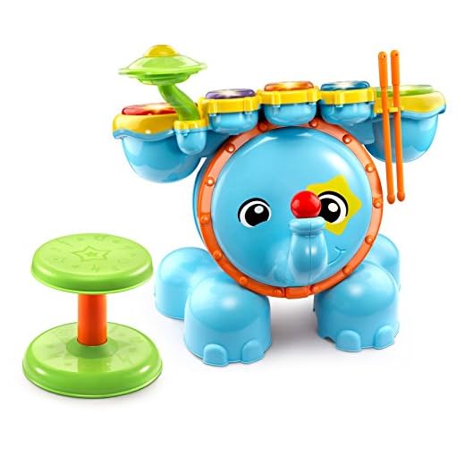 VTech Zoo Jamz Stompin' Fun Drums,Multicolor