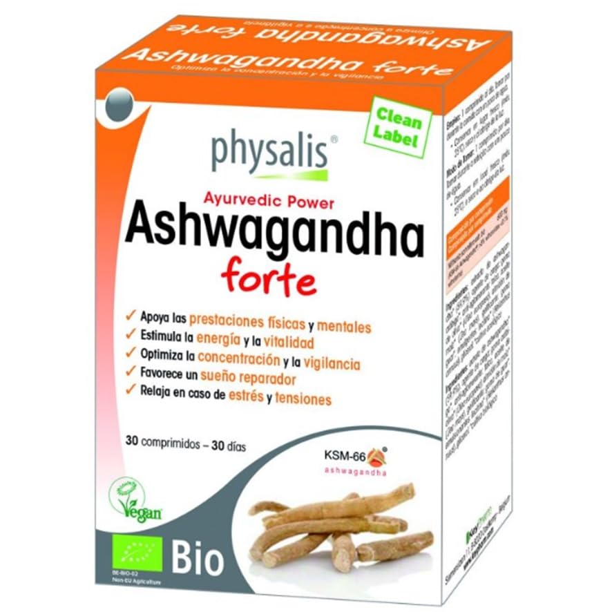 Ashwagandha Forte KSM-66, 30 Comprimidos | 600mg Extracto Vegano | Adaptógeno Natural Estrés, Fatiga & Ansiedad | Energía, Vitalidad, Sueño Reparador y Concentración