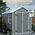 PIPLEO 6x8 FT Resin Outdoor Storage Shed with Floor, Plastic Garden Storage Shed with Lockable Door & Vent, All Weather Versatile Tool Shed for Backyard, Patio, Lawn, Gray (6x8 FT)
