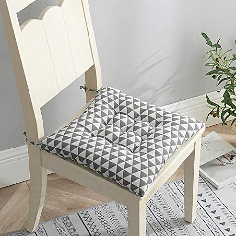Cojines de Silla de Lino y Algodón con Lazos Cover