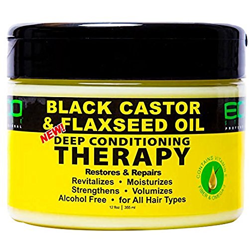 Eco Style Black Castor & Flaxseed Oil Deep Conditioning Therapy - 12 oz