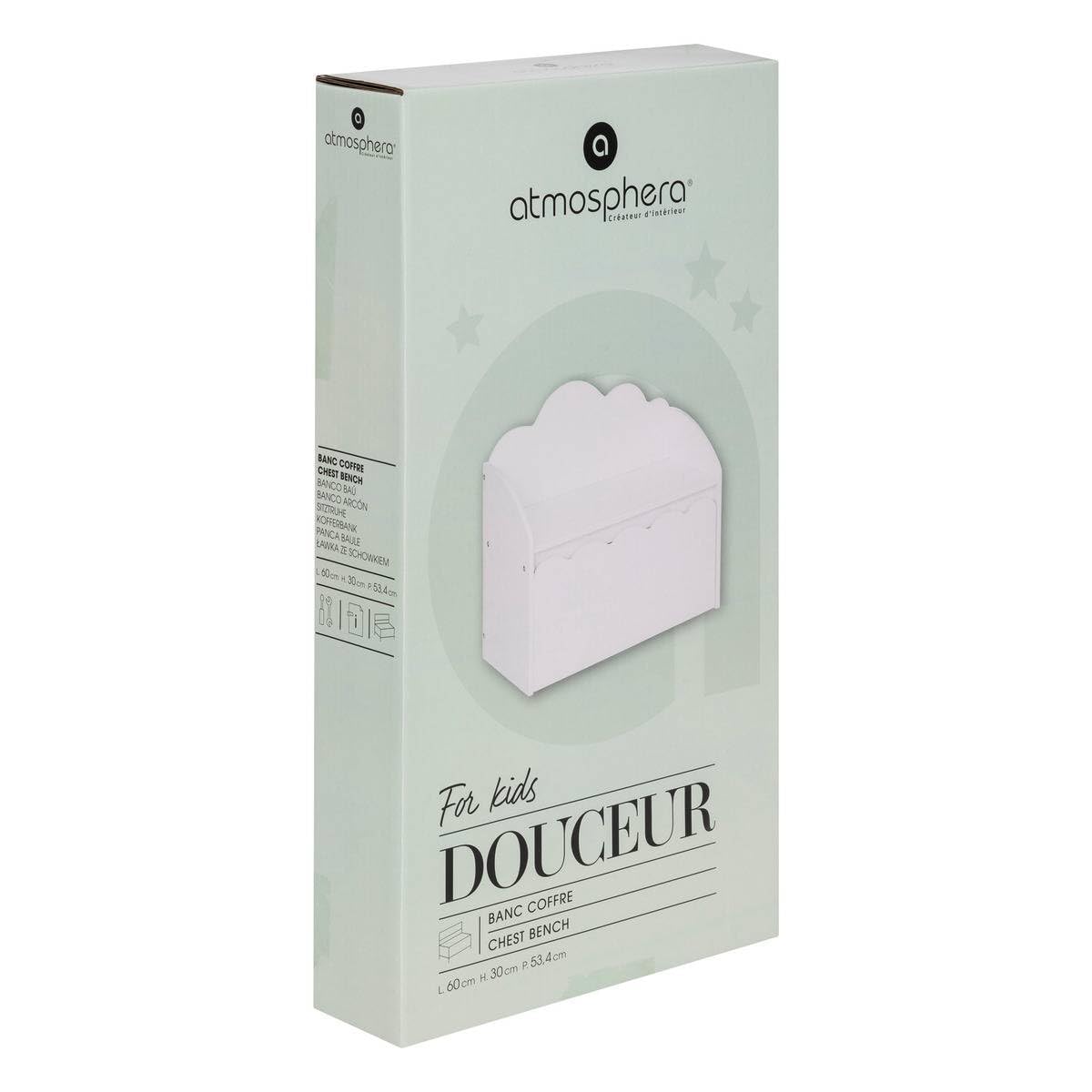 ATMOSPHERA CREATEUR D'INTERIEUR - Panchina per bambini nuage in legno bianco 60x30cm