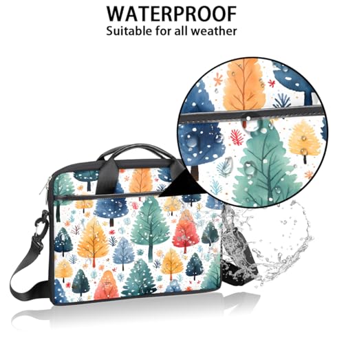 Bolsa para portátil con patrón de árbol colorido 15 pulgadas miniatura 3