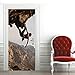 A.Monamour Pegatinas de Puerta Autoadhesivo 3D Escalador Masculino En El Tema De La Aventura De La Roca Que Sobresale Vinilo para Puertas Mural PVC Pegatinas de Pared Foto Poster 90 x 200 cm