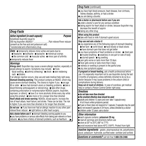 A+Health IBU-DFMINI180 Dye-Free Ibuprofen 200 Mg Mini Softgels, Pain Reliever/Fever Reducer thumb #7