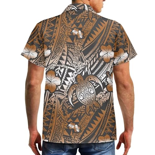 Mens Hawaiian Shirt Short Sleeve Vacation Outfits Button Down Aloha Shirt for Beach 2XS-7XL4