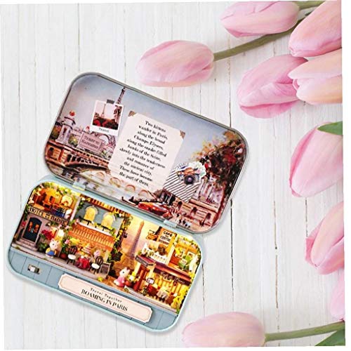 Lankater 1set Mini Kreative DIY 3D Holz Miniatur-Szene Puppenstuben Modell Handmade Cottage Spielzeug Handmade Box… – Bild 7