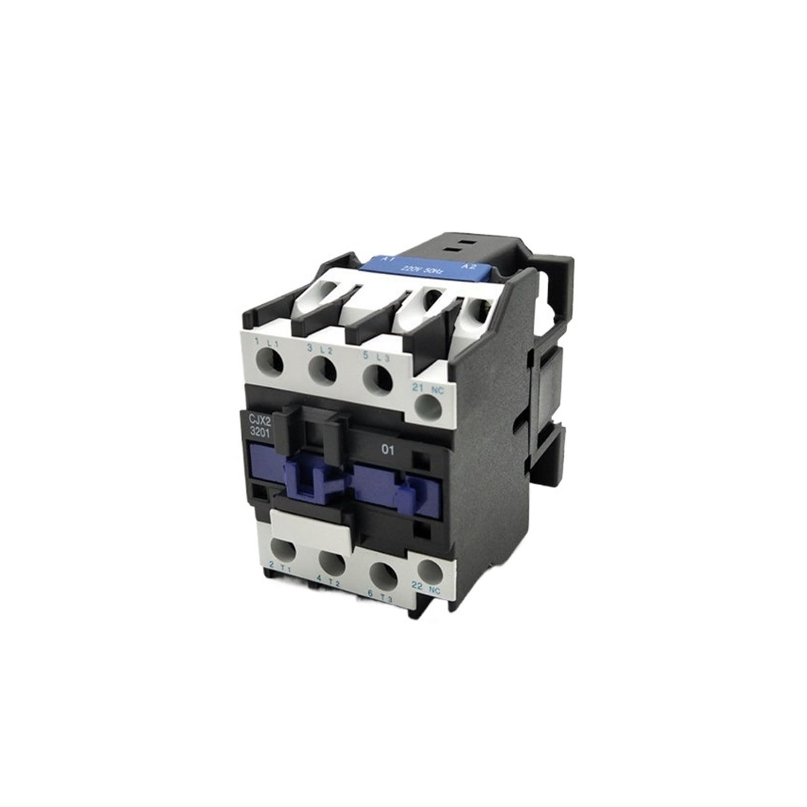 Contacteur CA CJX2-3201 tripolaire 220V avec bobine inverse et contact NF NC 380V 15KW