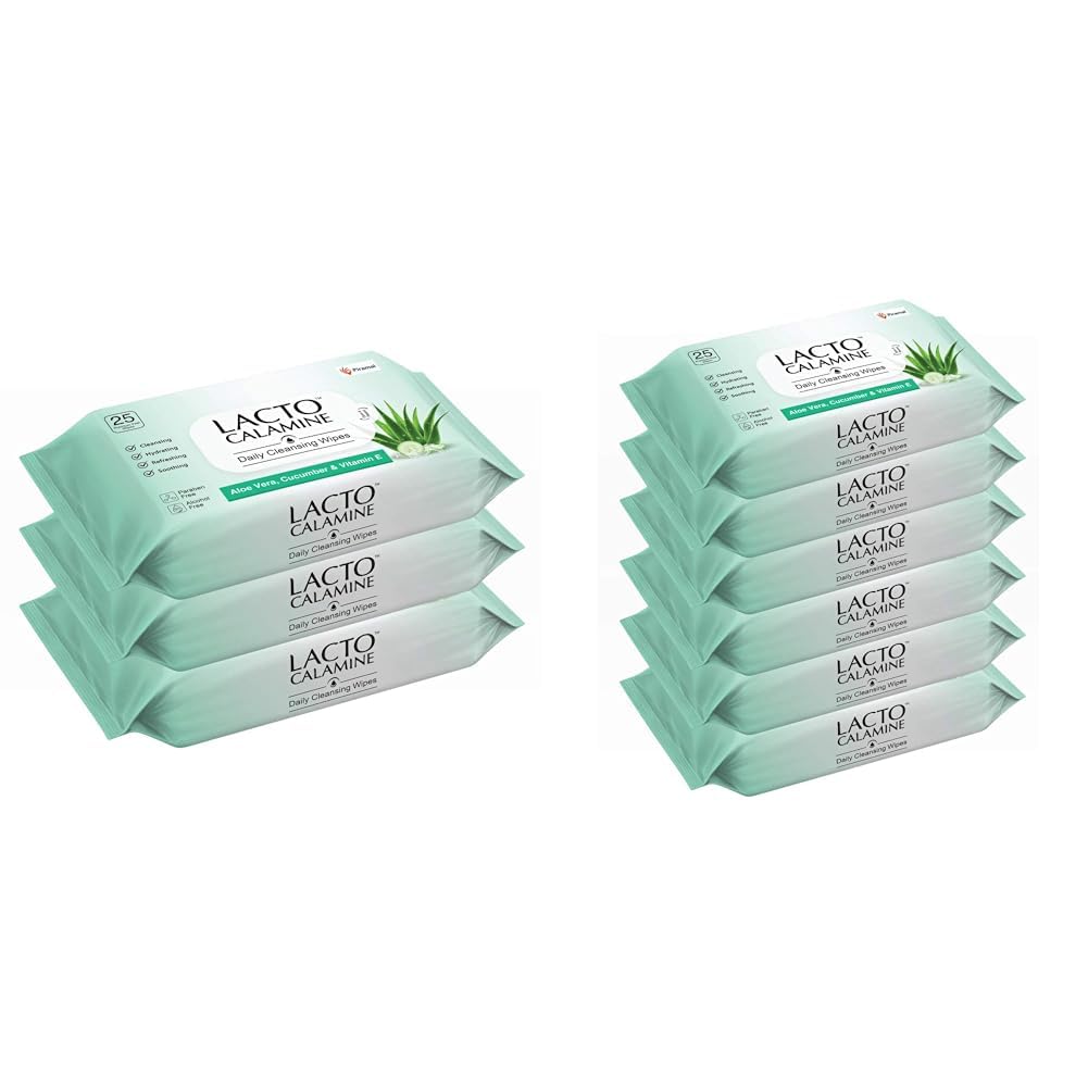 Lacto Calamine Daily Face Cleansing Wipes With Aloe Vera
