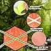 Sinbana 4pcs High Visibility Blaze Reflective Panel, 15.75x15.75in Durable Hexagon Shaped Blaze Orange Reflective Safety Panels with Touch Fastener Strap for Hiking Camping Biking Hunting