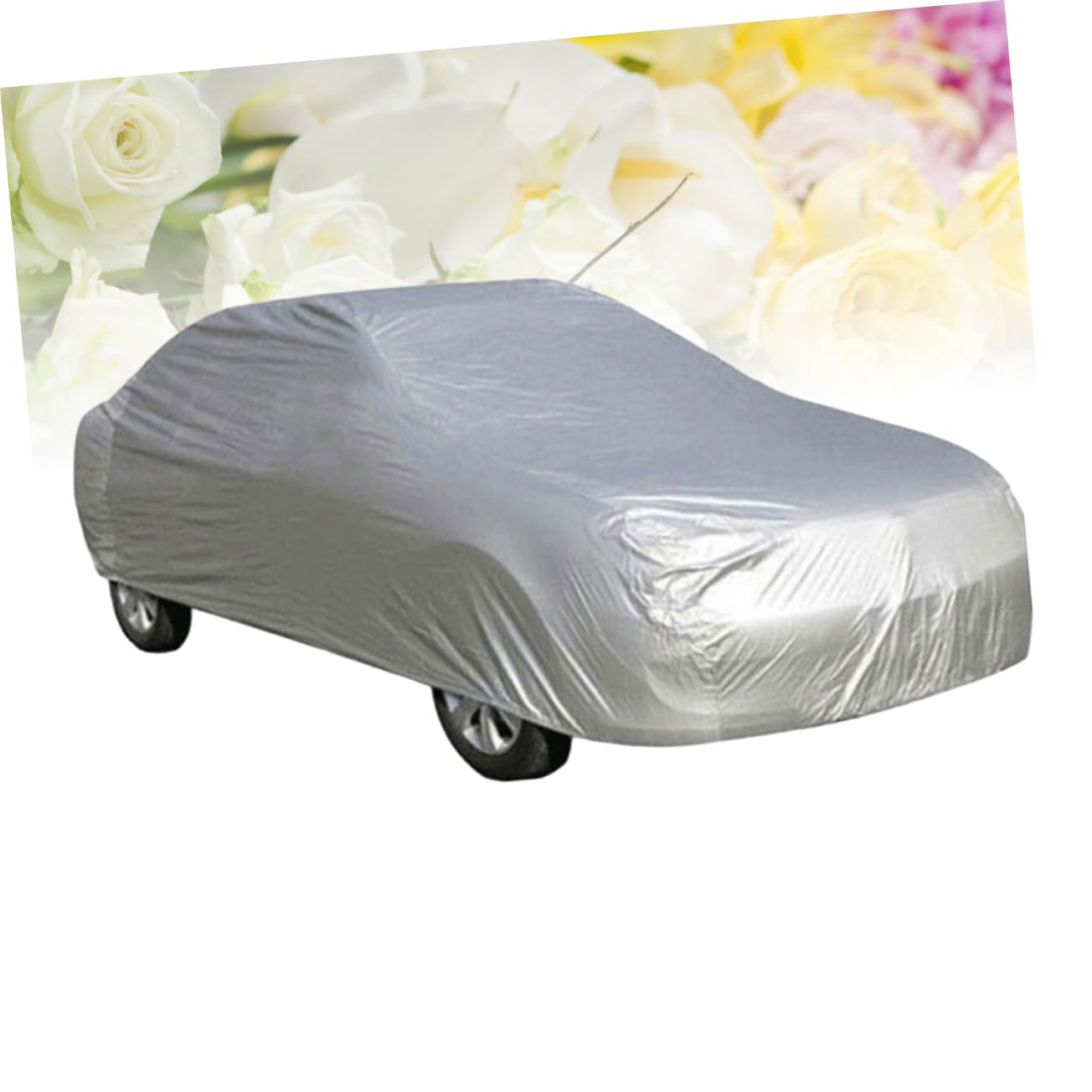 SEWOART Car Sunscreen Cover Silver Car Cover for Fit Outdoor from Rain and Rays — view 6