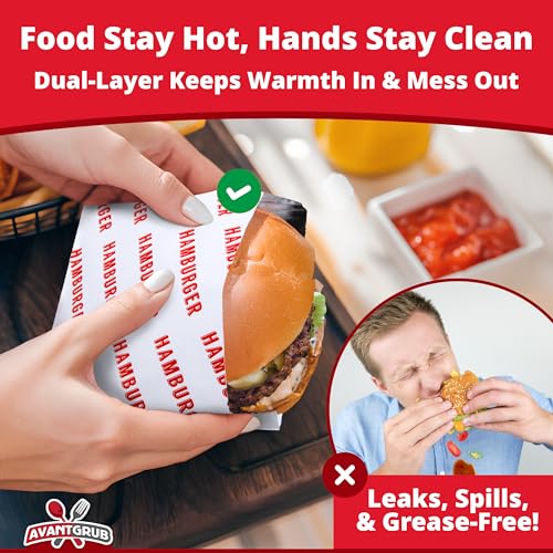 Retro, Grease Proof Burger Wrappers 25 Pk. Great BPA Free Cookout Supply. Pro Quality Bulk Hamburger Bags Are Large and Insulated. Allergen Friendly BBQ Foil Paper Perfect For Baseball Themed Party.