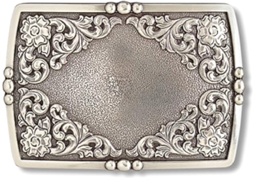 ARIAT Buckle Rectangle Floral Silver