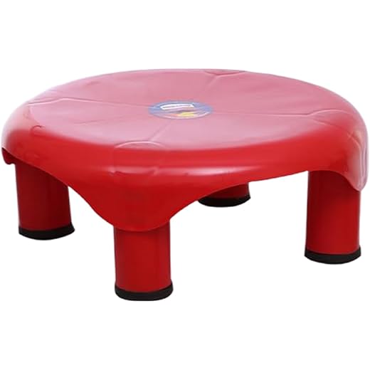 Baramada Non-Slip Round Stool - Red
