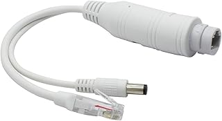 ANVISION Active 48V to 12V Waterproof PoE Splitter Adapter, IEEE 802.3af Compliant 10/100Mbps for IP Camera AP Voip Phone and More, White